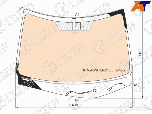 Стекло лобовое lexus RX300