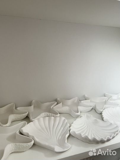 Ракушки /звезды из гипса для свечей