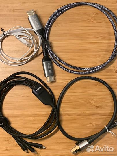 Провода hdmi, ethernet, зарядный Baseus 3в1