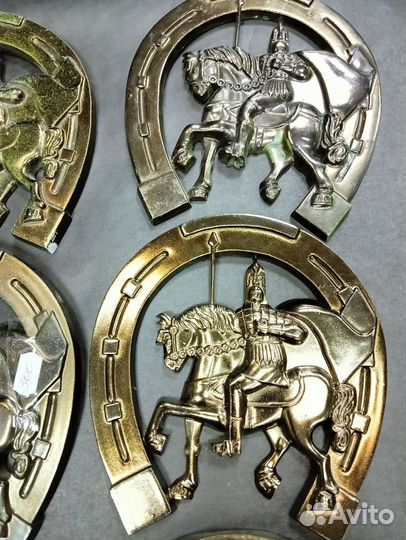 Настенное панно СССР подкова богатырь силумин