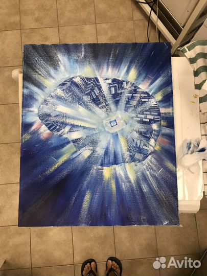 Картина бриллиантовый разум Холст масло разм 60/60