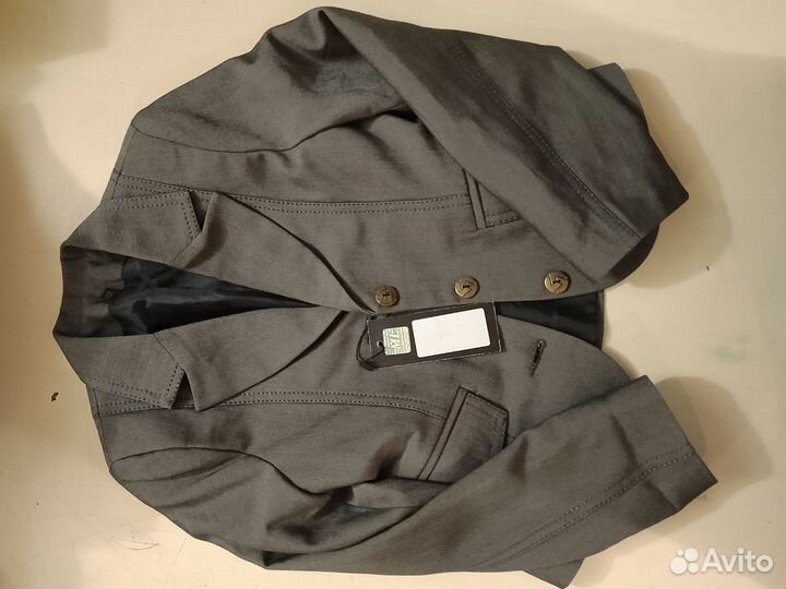 Пиджак школьный серый 134