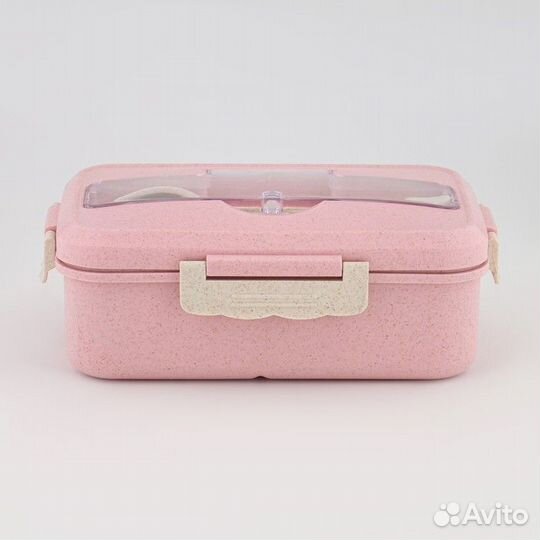 Ланч-бокс, 800 мл, с приборами, 12 х 7.6 х 20 см