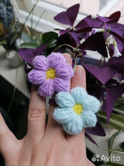 Вязаные цветы