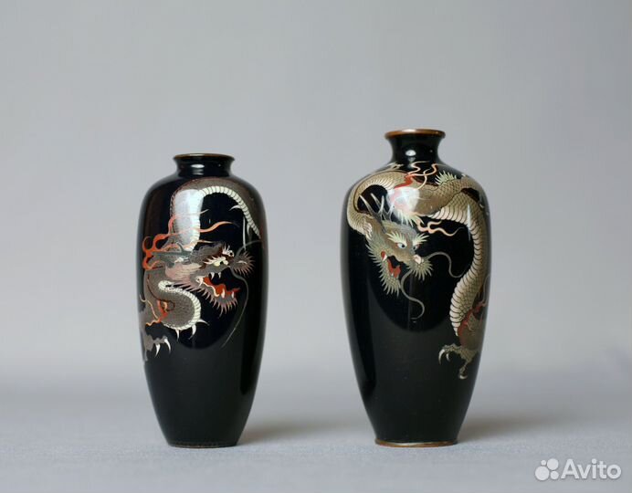 Вазочки клуазоне с драконами