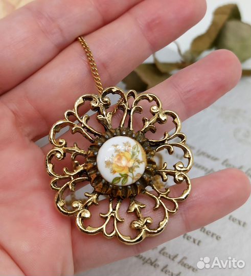 Брошь - подвеска - Винтажная бижутерия