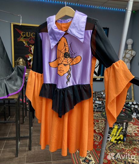 Костюм ведьмочки 6-8 лет 116-122-128