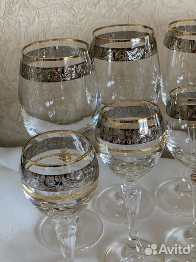 Бокалы фужеры рюмки чешское стекло
