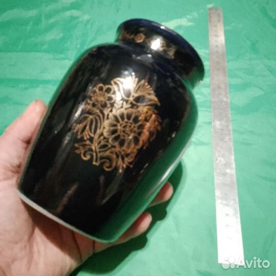 Ваза кобольтовое стекло лфз