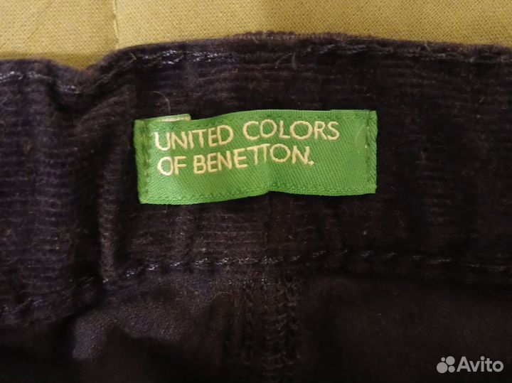 Брюки benetton синие вельвет 98