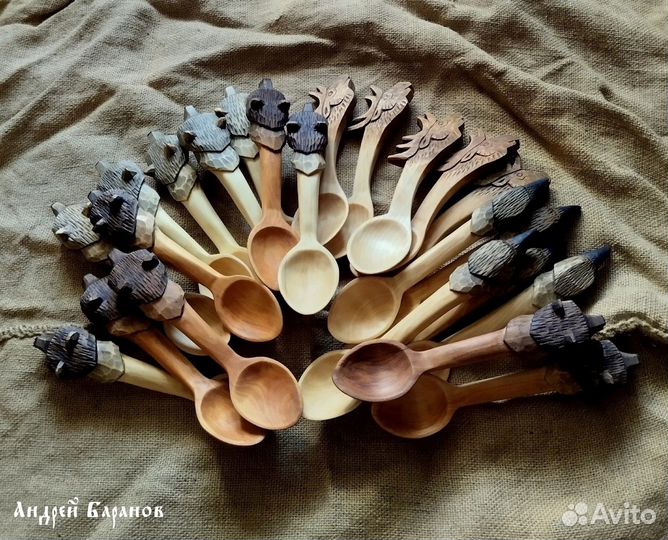 Резные деревянные ложки