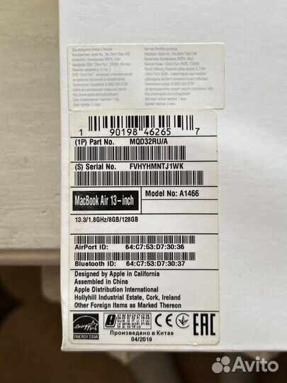 Apple macbook air 13-inch 2017 на запчасти