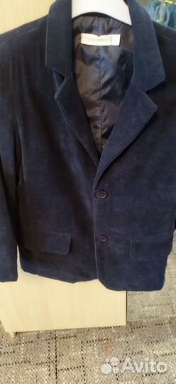 Пиджак и жилет вельветовый на рост 134-140