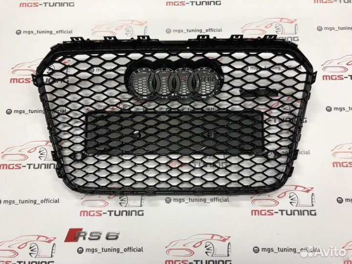 Решетка на Audi A6 в стиле RS6 кузов С7 дизайн 2.1