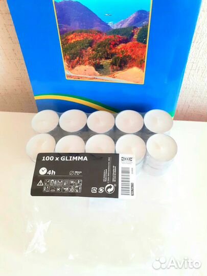 Свечи IKEA glimma икеа остаток 40 шт