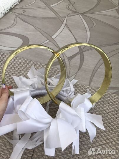 Кольца на машину свадебные