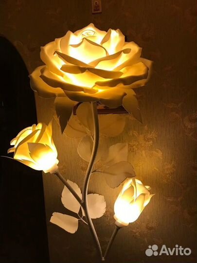 Торшер роза из изолона
