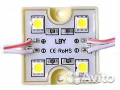 Cветодиоды, четырёхглазые smd5050, 1Вт/12В, и эпра