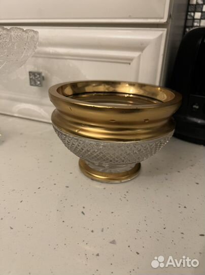 Ваза для фруктов хрусталь богема