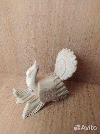 Статуэтка Глухарь, кость. СССР