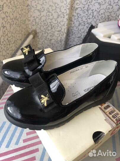 Лоферы туфли для девочки 30 размер