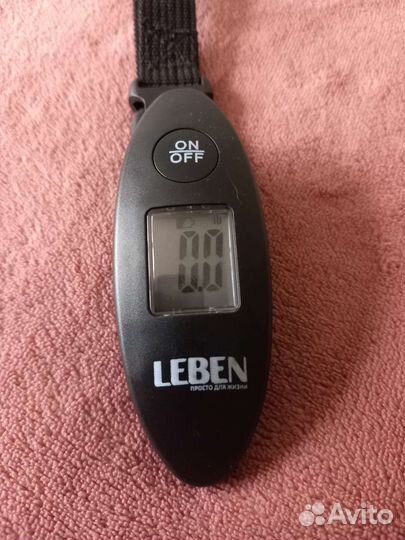 Весы для багажа электронные leben, до 40 кг