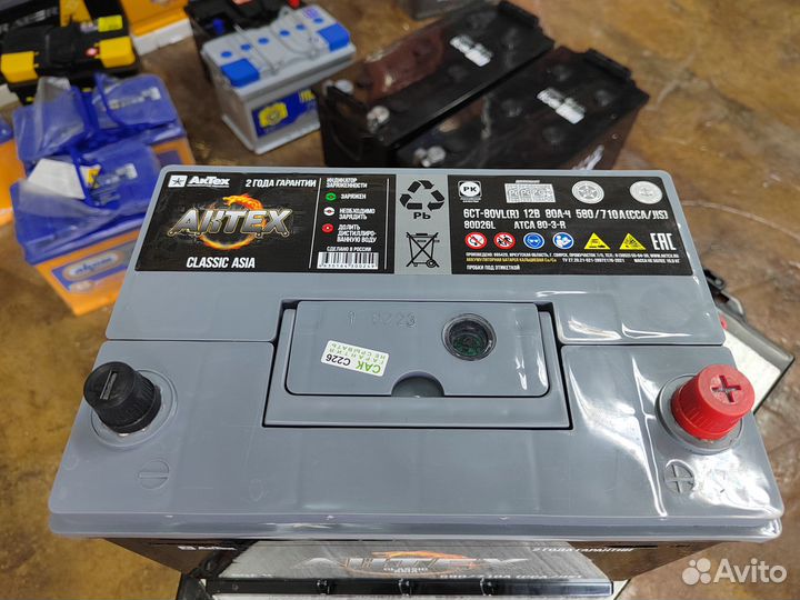 Аккумулятор актех Азия 80 Ач обр 580 А