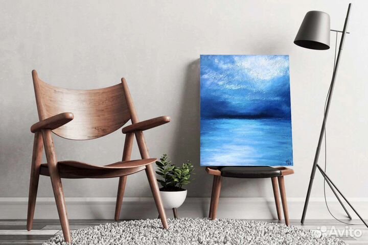 Интерьерная картина абстракция ручной работы