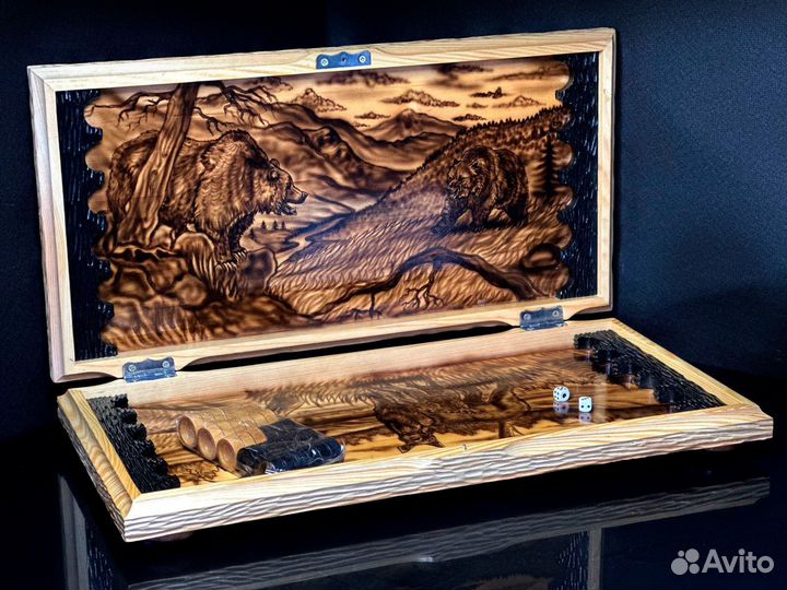 Нарды резные Охота