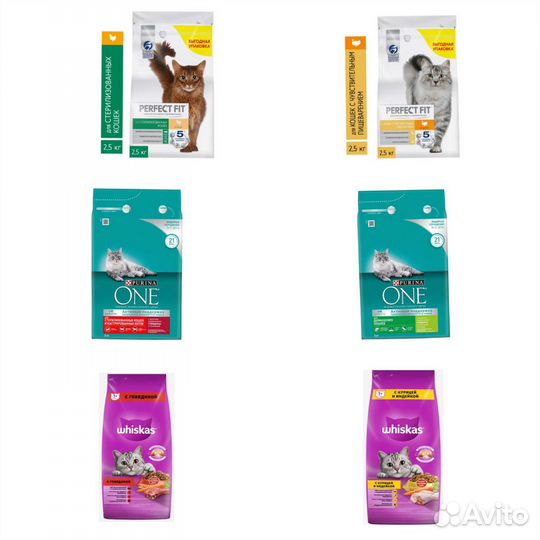 Whiskas/Purina Оne/Perfect fit