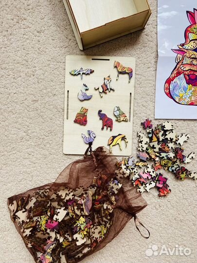 Деревянный фигурный пазл 300 деталей