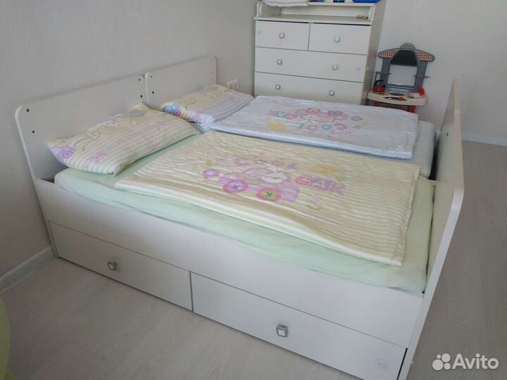 Детская кровать трансформер с матрасом