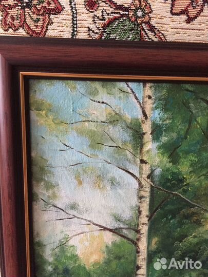 Картина маслом пейзаж. Бронь