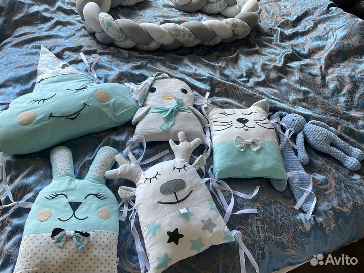 Комплект бортиков в кроватку для новорожденных