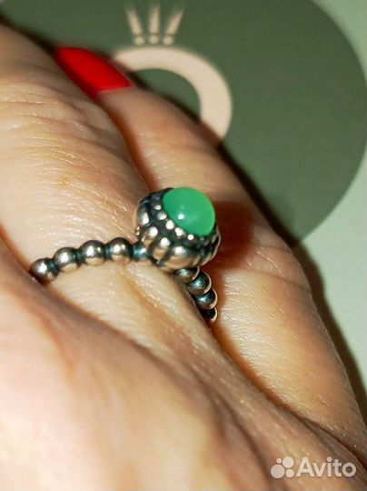 Pandora кольцо талисман хризопраз оригинал