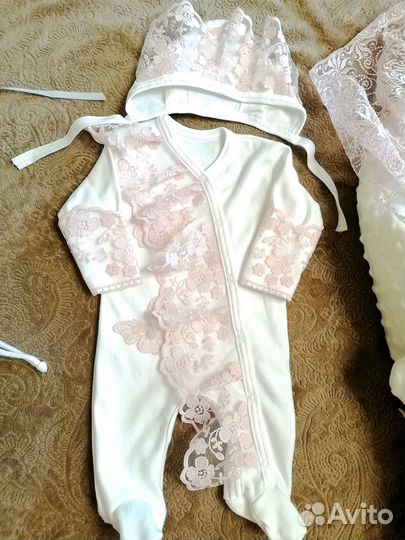 Конверт на выписку, слип, шапочка