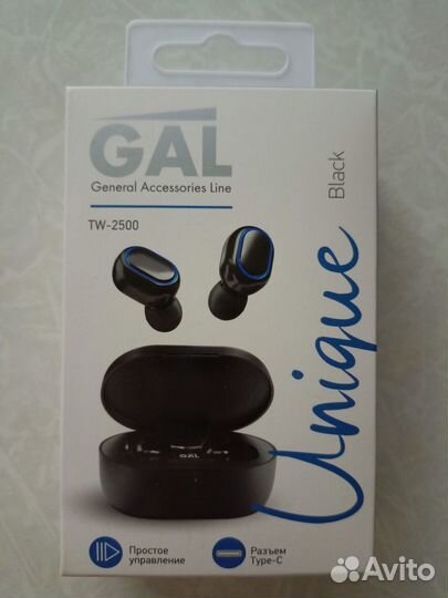 Bluetooth наушники с микрофоном новые GAL TW-2500