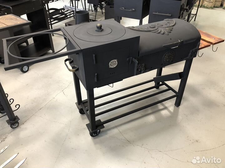 Мангал 5 мм с печью под казан для дачи