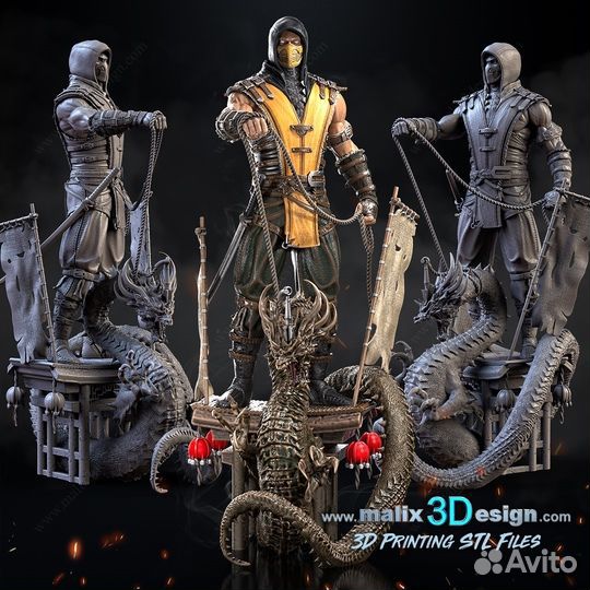 3Д Фигурки из Mortal Kombat