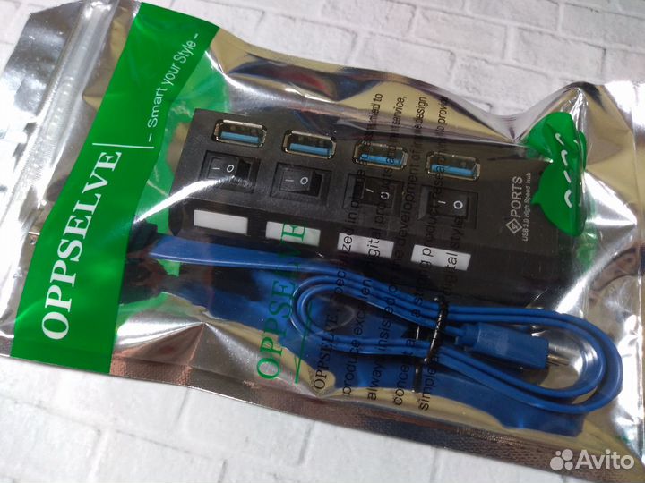USB hap 3.0 4 порта с выключателями