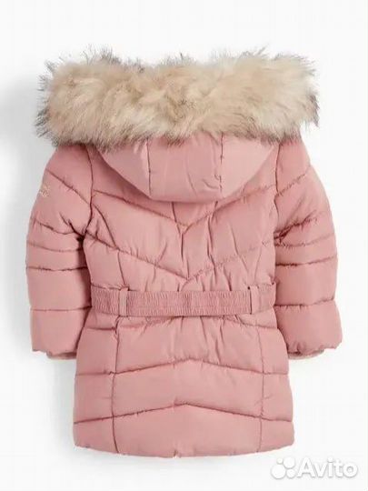 Стеганая куртка- пальто с капюшоном 122, C&A