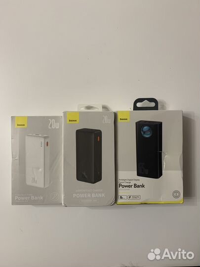 Внешний аккумулятор powerbank baseus 30000 20w,65w