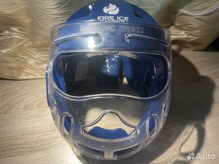 Шлем с маской fireice для тхэквондо