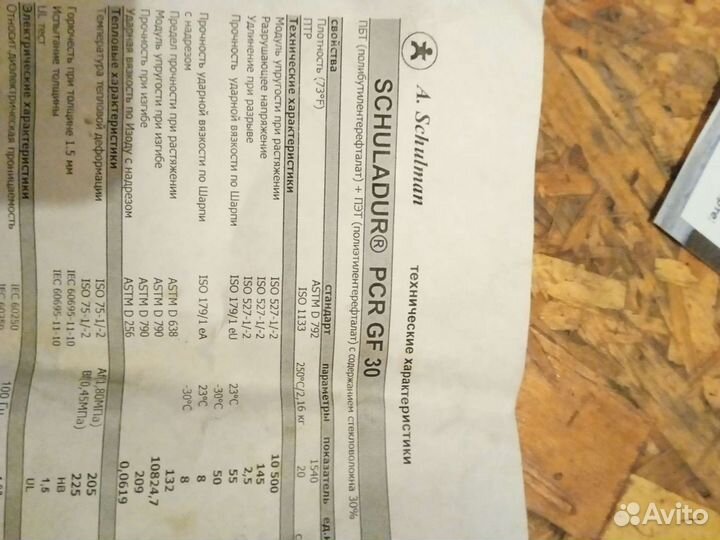 Гранулы, литьё под давлением,schuladur PCR GF 30