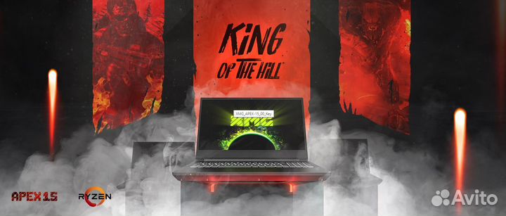 Игровой ноутбук XMG apex15, 3950x, 64gb, 2070 8gb