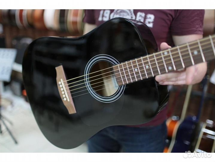 Caraya F600-BK черная акустическая гитара
