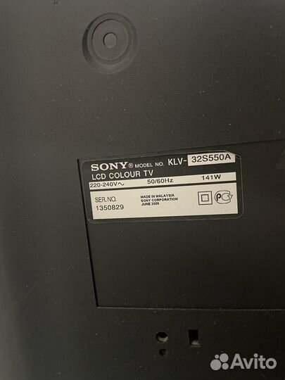 Телевизор sony klv 32s550a