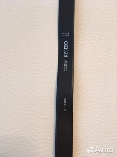 Ремень,новый,темно-коричневый,кожа, kenzo, Франция