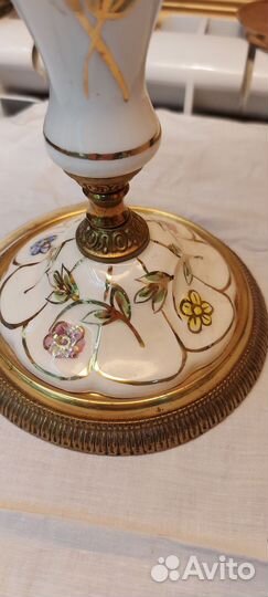 Антикварная настольная электричесская лампа