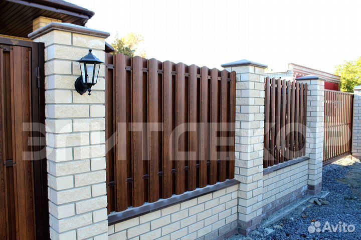 Парапет на забор из бетона